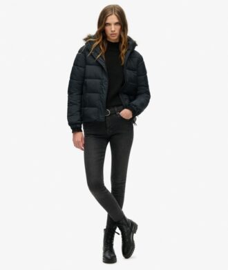 Hooded Mid Layer Short Jacket