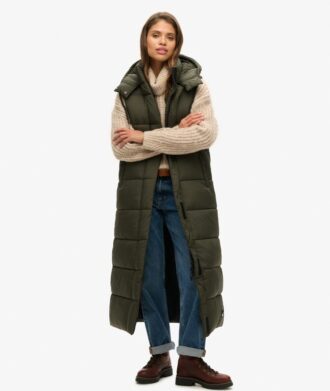 Hooded Ripstop Longline Gilet