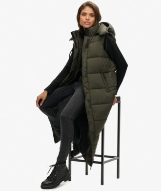 Hooded Ripstop Longline Gilet