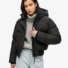 Hooded Sports Puffer Bomber Jacket
