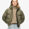Hooded Sports Puffer Bomber Jacket