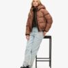 Hooded Sports Puffer Bomber Jacket