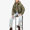 Hooded Sports Puffer Bomber Jacket