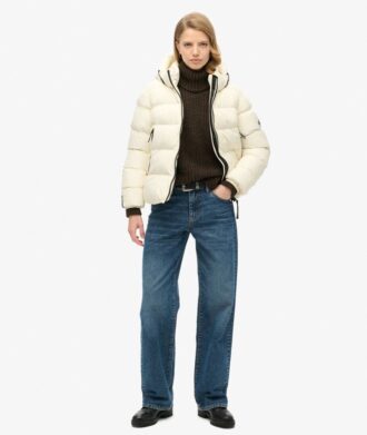 Hooded Sports Puffer Jacket