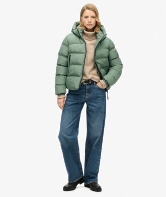 Hooded Sports Puffer Jacket