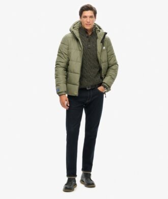 Hooded Sports Puffer Jacket