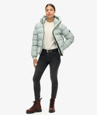 Hooded Sports Puffer Jacket