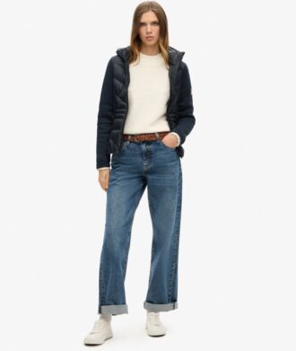 Hooded Storm Knit Hybrid Jacket
