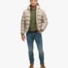 Hooded Tweed Sports Puffer Jacket Hooded Tweed Sports Puffer Jacket