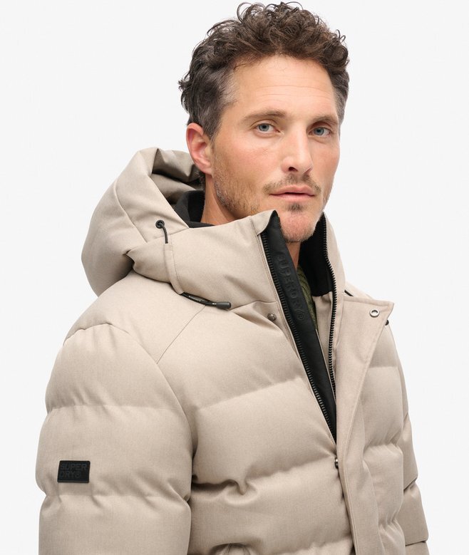 Hooded Tweed Sports Puffer Jacket Hooded Tweed Sports Puffer Jacket