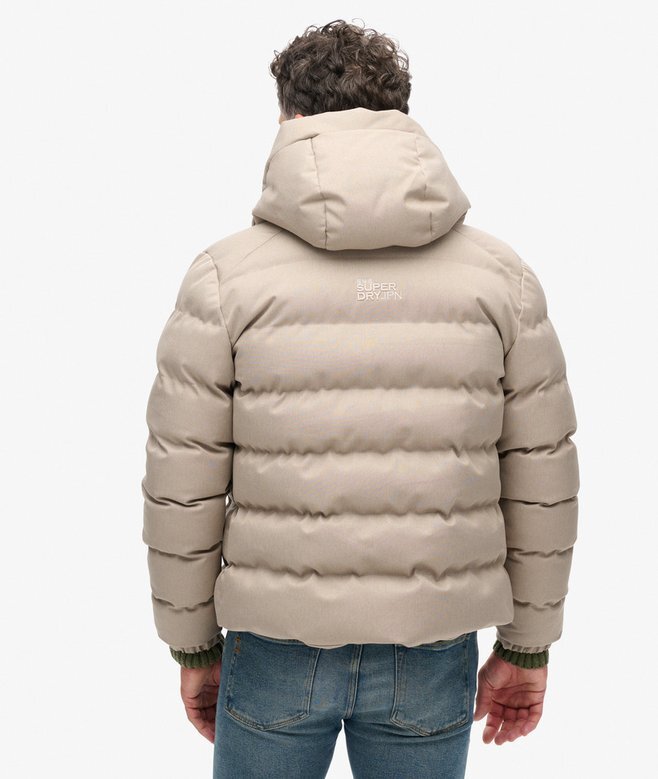 Hooded Tweed Sports Puffer Jacket Hooded Tweed Sports Puffer Jacket