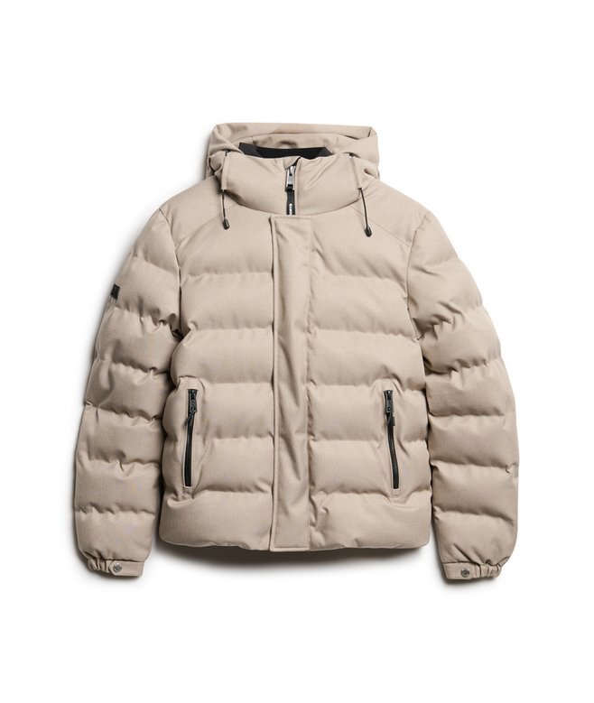 Hooded Tweed Sports Puffer Jacket Hooded Tweed Sports Puffer Jacket