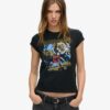 Iron Maiden X Superdry Cap Sleeve Band T-Shirt