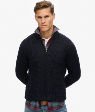 Jacob Cable Knit Half Zip Jumper