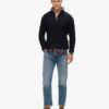 Jacob Cable Knit Half Zip Jumper