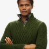 Jacob Cable Knit Half Zip Jumper