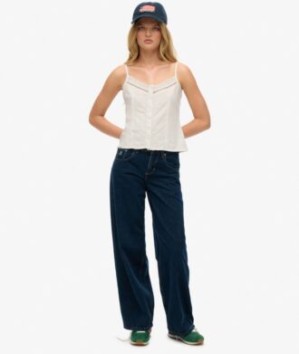 Lace Button Through Cami Top