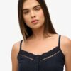 Lace Button Through Cami Top