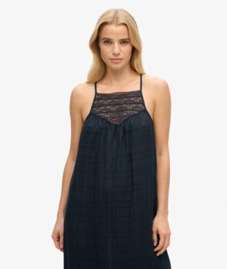 Lace Halter Maxi Beach Dress