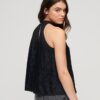 Lace Sleeveless High Neck Top