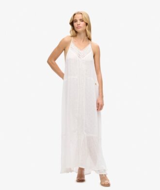 Lace Trim Maxi Dress