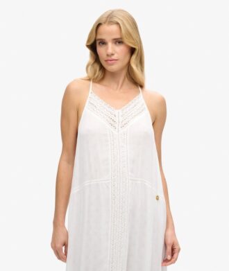 Lace Trim Maxi Dress