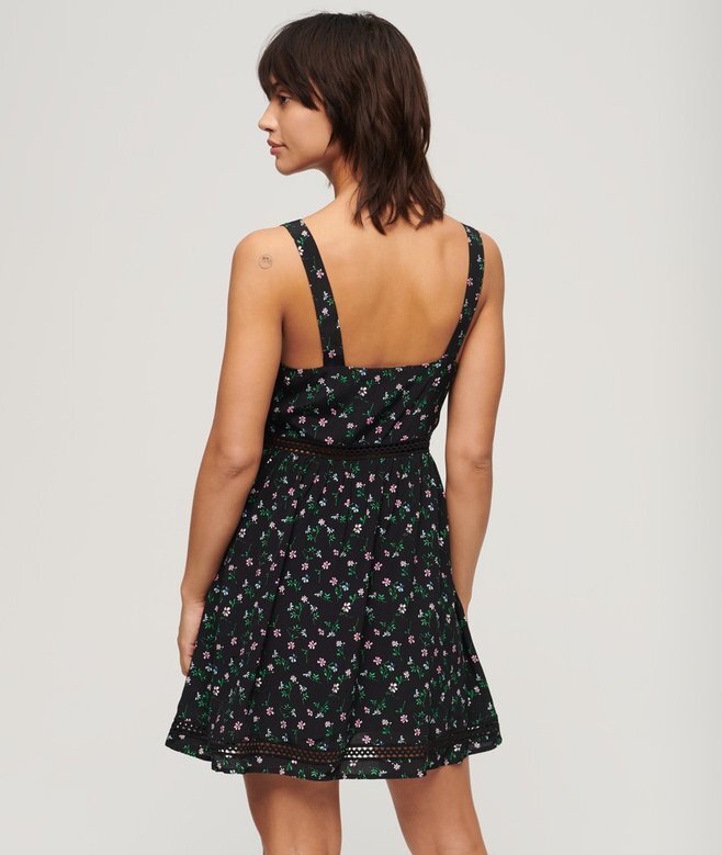 Lace Trim V-Neck Cami Dress Lace Trim V-Neck Cami Dress
