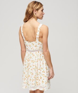 Lace Trim V-Neck Cami Dress