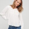 Lace Trim Woven Top