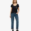 Lo-Fi Biker Scoop Neck T-Shirt