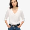 Long Sleeve Jersey V-Neck Top