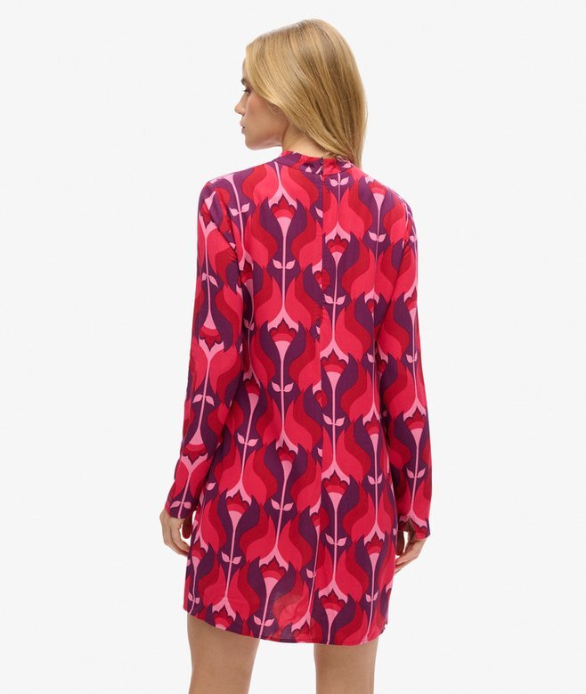 Long Sleeve Printed Mini Dress Long Sleeve Printed Mini Dress