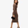 Long Sleeve Ruched Midi Dress Long Sleeve Ruched Midi Dress