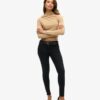Long Sleeve Ruched Mock Neck Top