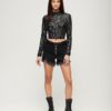 Long Sleeve Sequin Crop Top