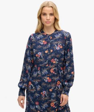 Long Sleeve Tiered Midi Dress