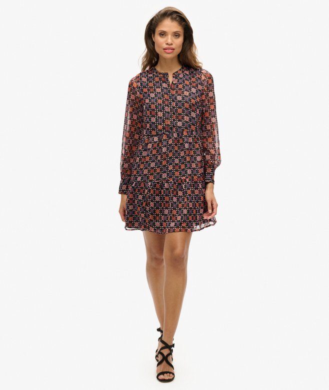 Long Sleeve Tiered Mini Dress Long Sleeve Tiered Mini Dress