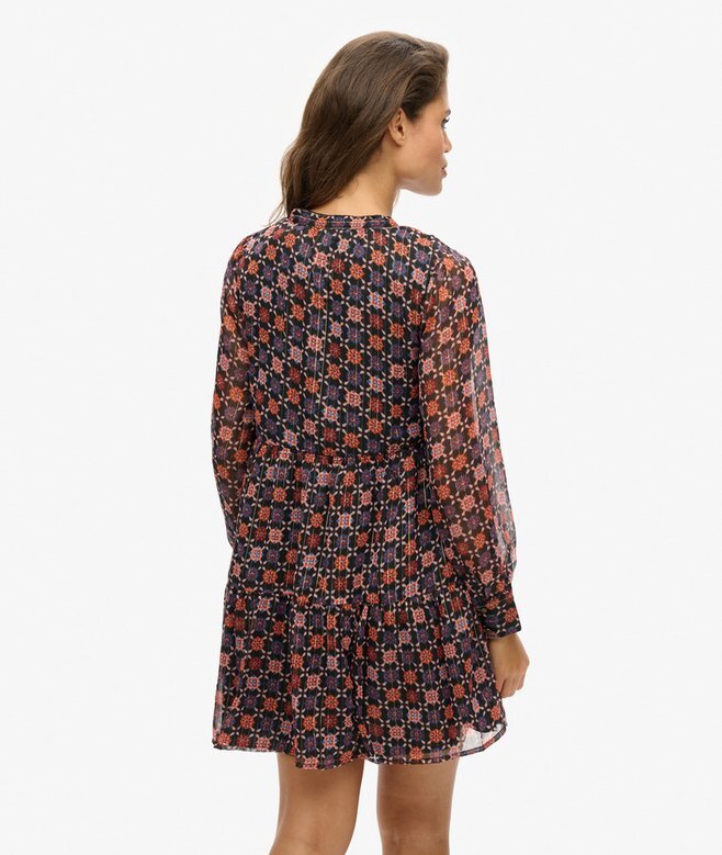 Long Sleeve Tiered Mini Dress Long Sleeve Tiered Mini Dress