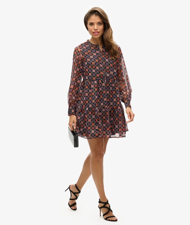 Long Sleeve Tiered Mini Dress Long Sleeve Tiered Mini Dress