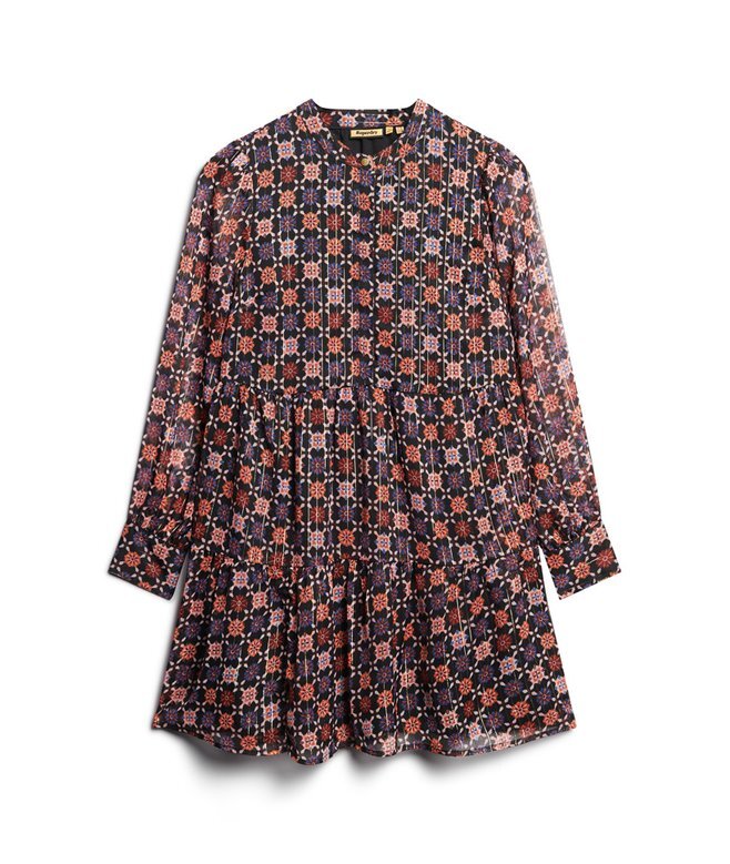 Long Sleeve Tiered Mini Dress Long Sleeve Tiered Mini Dress