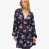 Long Sleeve V Neck Mini Wrap Dress Long Sleeve V Neck Mini Wrap Dress