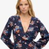 Long Sleeve V Neck Mini Wrap Dress Long Sleeve V Neck Mini Wrap Dress
