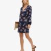 Long Sleeve V Neck Mini Wrap Dress Long Sleeve V Neck Mini Wrap Dress