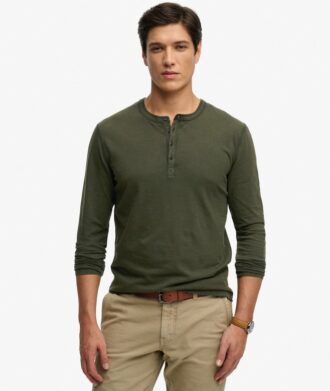Long Sleeved Jersey Henley Top