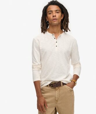 Long Sleeved Jersey Henley Top