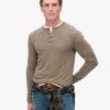 Long Sleeved Jersey Henley Top