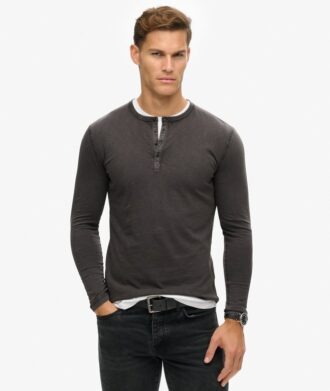 Long Sleeved Jersey Henley Top