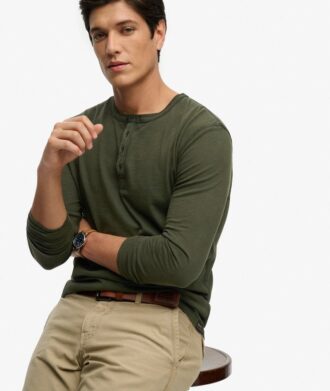 Long Sleeved Jersey Henley Top