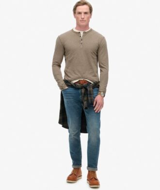 Long Sleeved Jersey Henley Top