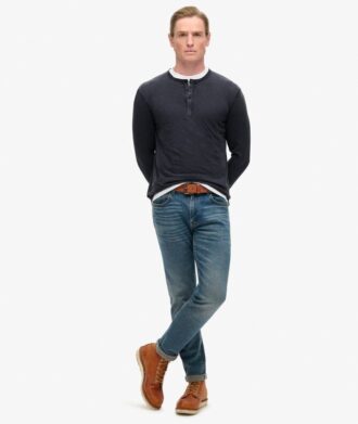 Long Sleeved Jersey Henley Top